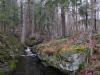 Hard slabs of rock near the creek