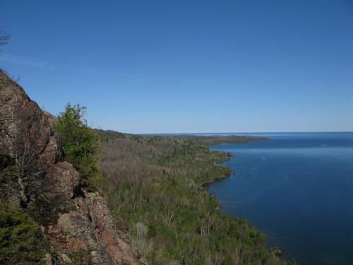 Eastern view along the rock wall
