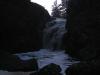 Dark, foaming waters