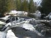 Icy stairs on the river