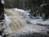 Icy, snow-covered falls