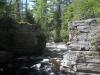 Tall slate banks around the river