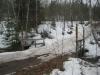 Narrow bridge over the small creek