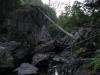 Clogged canyon with covered falls