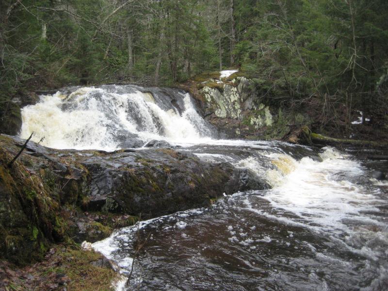 Foaming full drop of Duppy Falls