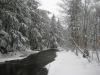 Snow crowded around the East Branch