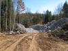 Blasting work done on the road