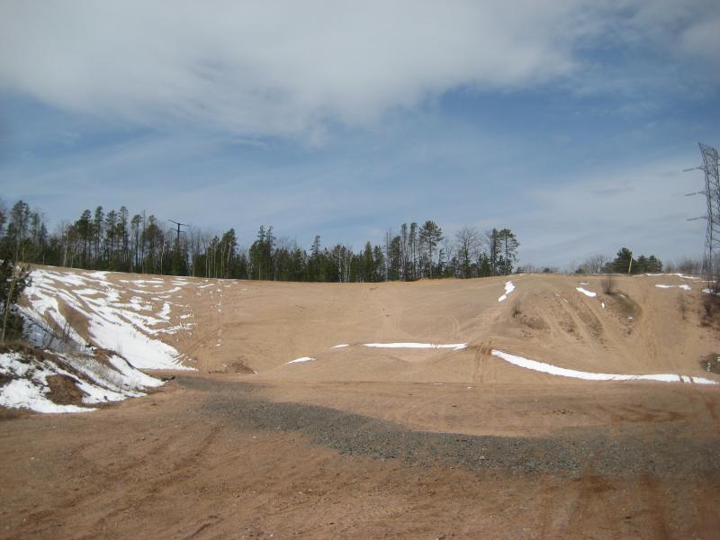 Sand bank promising a fun climb