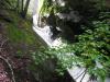 Long, narrow drop in the rock