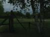 Old Hanka buildings across the meadow