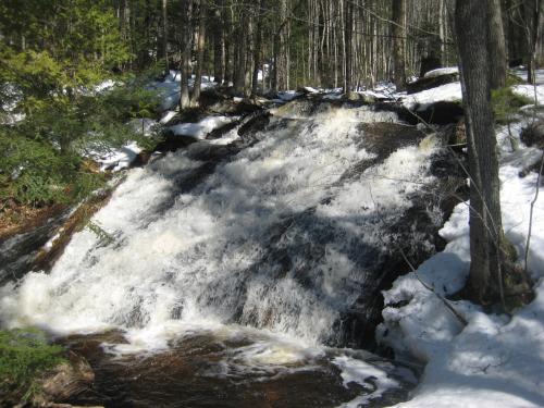 Frothy sheet of water