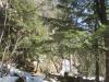 Steep outcropping near the mouth of the creek