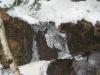 Frozen and trickling drop
