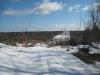 Snowy path down to the lake