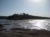 Looking back at the mainland