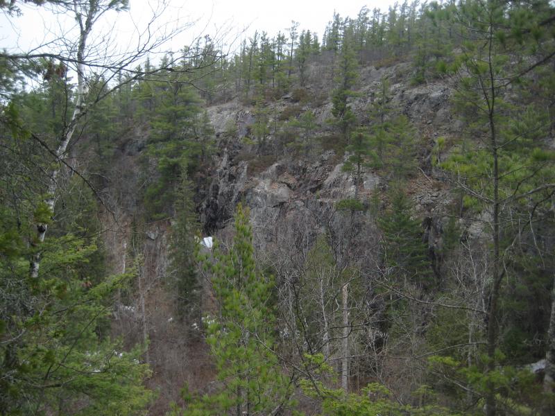 Across at the canyon wall