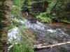 Sandy river below the dam