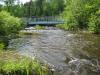 Snowmobile bridge over Falls River