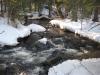 Snowy banks around the falls