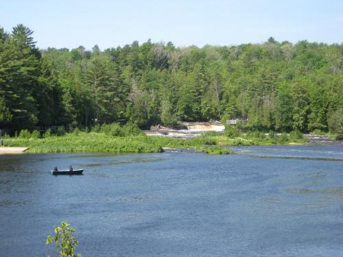 Falls and row boats