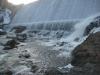Gushing overflow from the dam