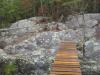 Along the footbridge