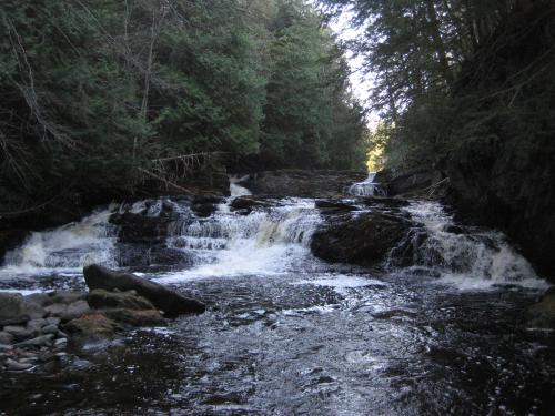 Impressive stepping drops near the end of the falls