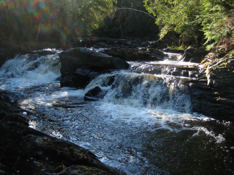 Split drop on the middle set of falls