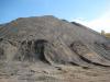 Tall pile of dirt in the gravel pit