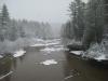 Looking down the snowy river