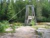 Walking suspension bridge below the falls