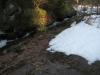 Snowbank shoved to the side