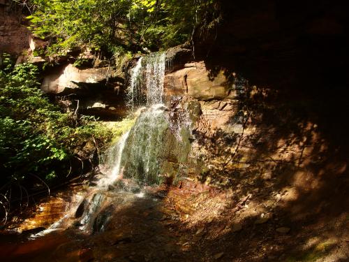 Inside the scooped out bowl of Pauls Falls