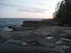 Along the rocky shoreline