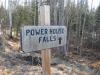 Sign for the falls