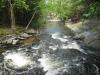 Water sliding down the slate banks