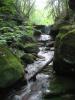Looking up at the second waterfall