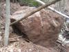 Huge boulder recently dropped here