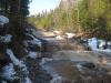 Swollen creek of brown