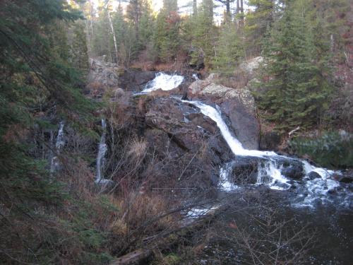 Dark skies over the the waterfall