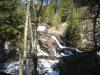 Looking down at the drop