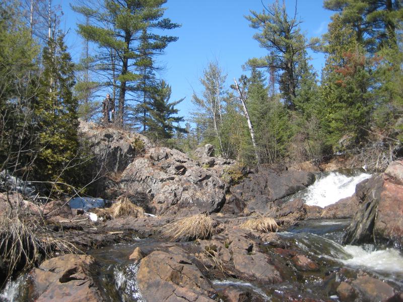 Mike standing above the upper falls