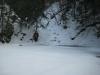 Waterfall hiding under the snow