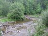 Shallow river on a rocky bed