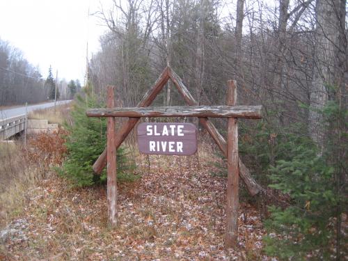 Sign for Slate River