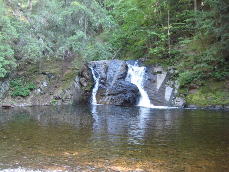 Summertime scene at Slate River Falls