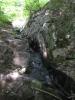 Narrow crack in the rock