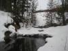 Wide pond below the falls