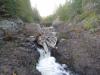 Rocky little chute above the falls