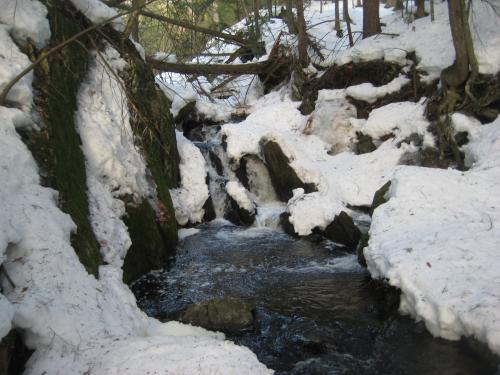 Sideways chutes into a deep pool